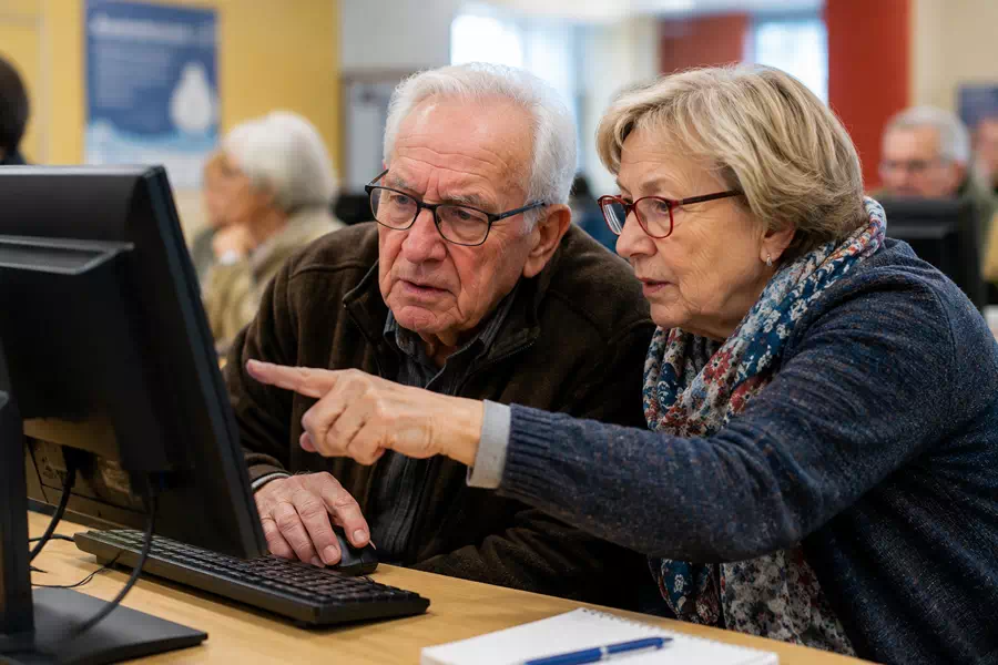 Aide aux Seniors pour création d'email