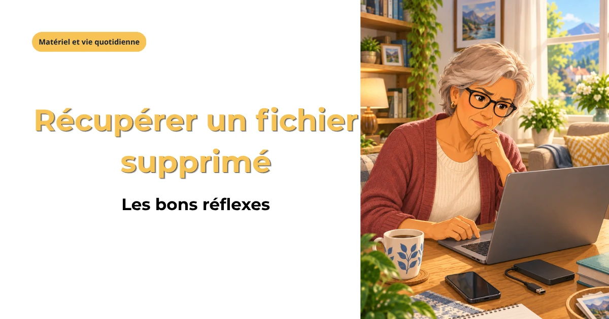 Récupérer un fichier supprimé: les bons reflexes