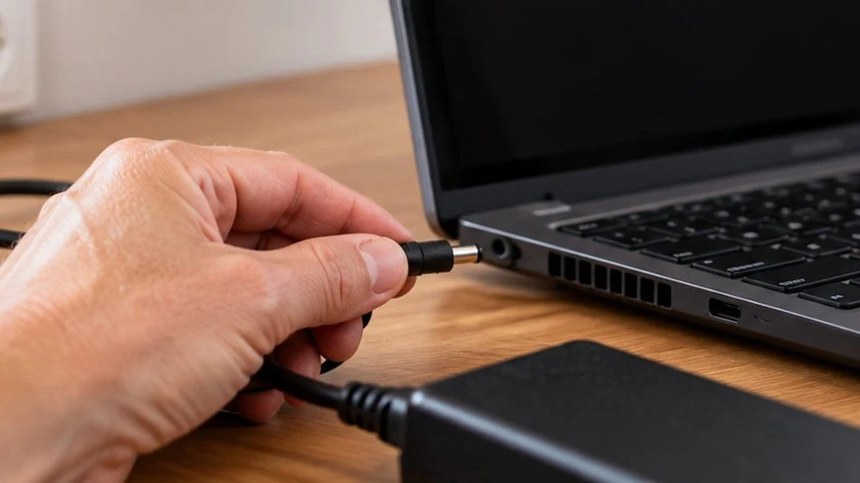 Vérifier le chargeur de l'ordinateur portable si ce dernier ne s'allume pas